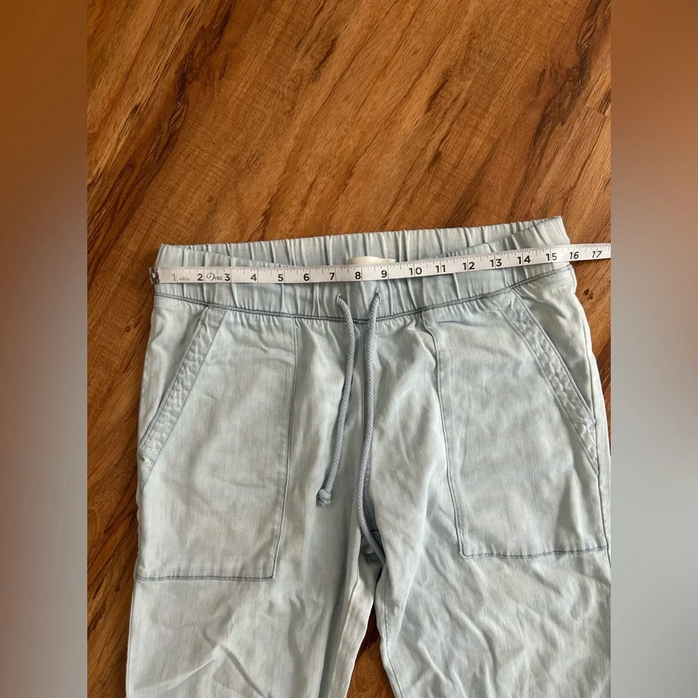 Anthropologie Cloth & Stone Amy Chambray Denim Joggers Womens Size M - Picture 5 of 12